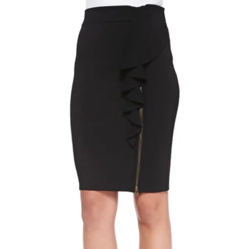 Rebecca Minkoff Angela Ruffled Zipper Pencil Skirt Women’s Large NWT